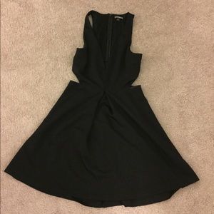 Express Black Dress with side cut outs